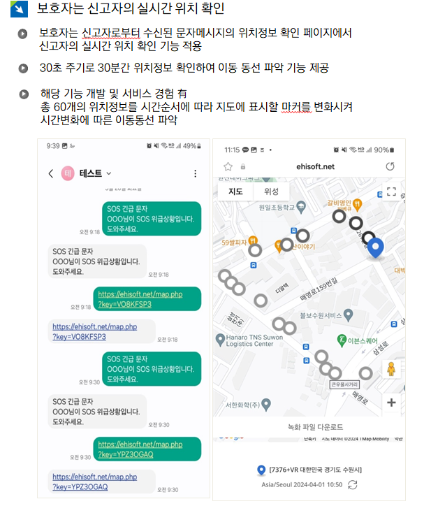 구글 지도 위 KEEP IT 위치 실시간 표시